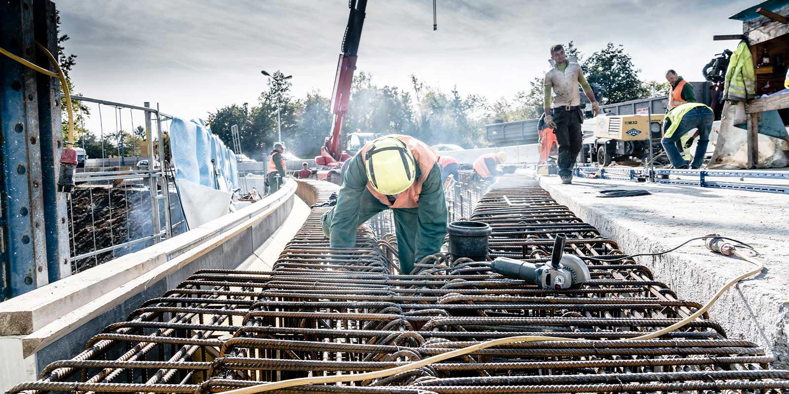 Bauarbeiter auf der Baustelle